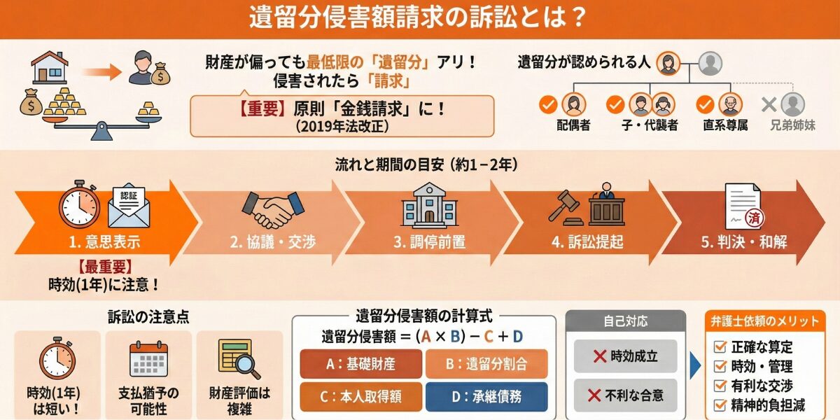 遺留分侵害額請求の訴訟とは？注意点や流れについて弁護士が解説