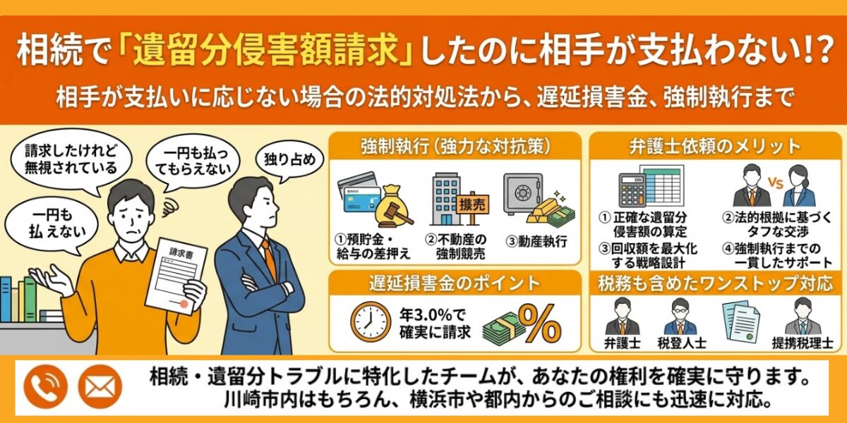 遺留分侵害額請求 未払い