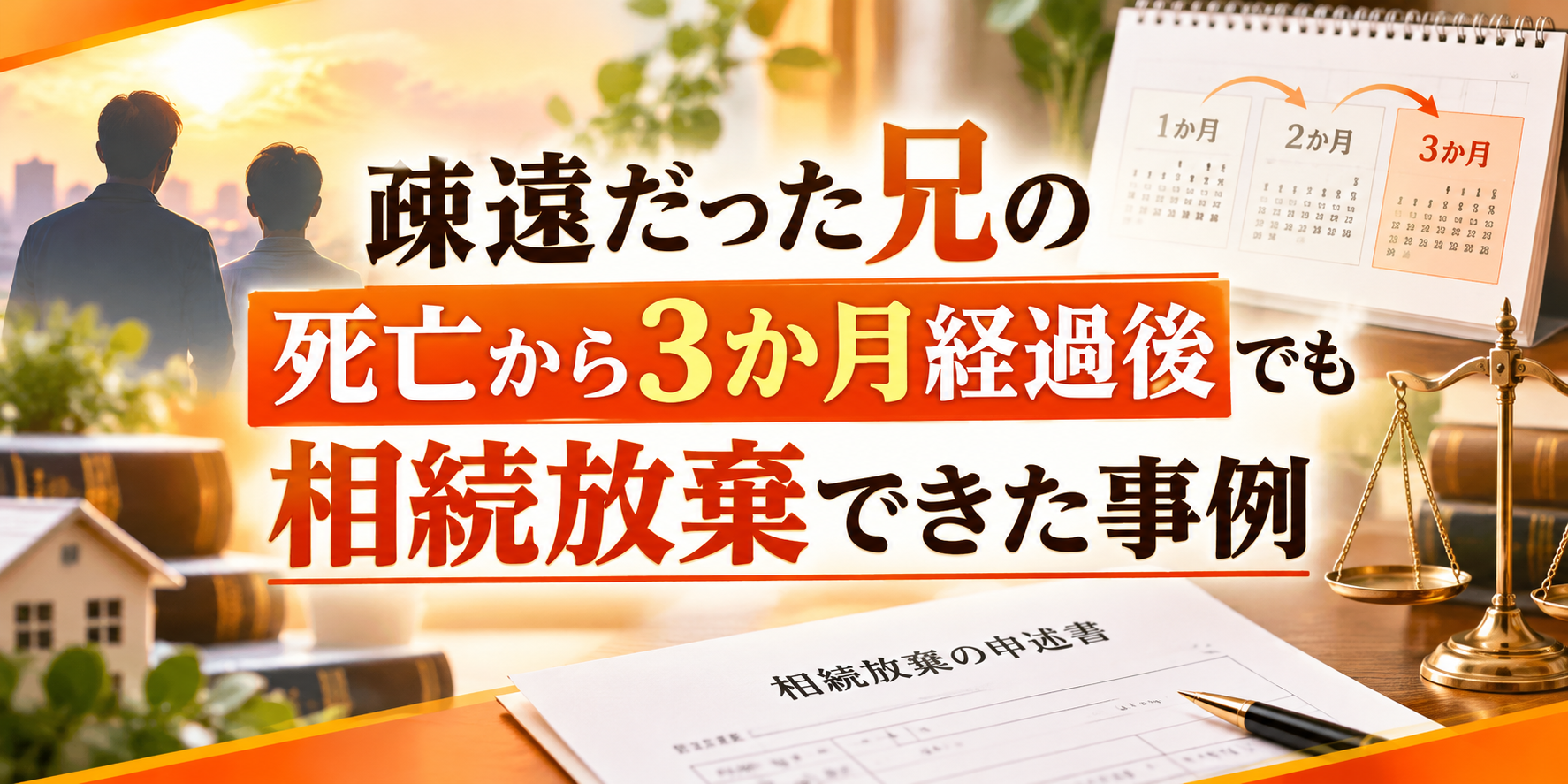 疎遠だった兄の死亡から3か月経過後でも相続放棄できた事例